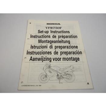 Honda VFR750F Montageanleitung Set up instructions Instructions de preparation