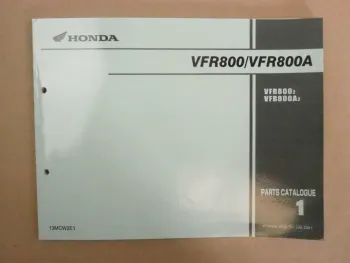 Honda VFR800 VFR800A Parts Catalogue Ersatzteilkatalog 2001