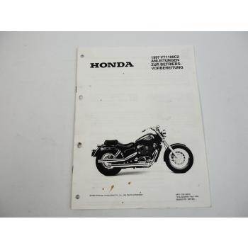 Honda VT1100C2C Motorrad Montageanleitung Betriebsvorbereitung 1997