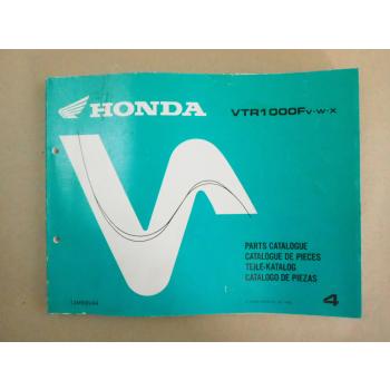 Honda VTR1000 F Parts Catalogue Ersatzteilkatalog 1998 Teilekatalog