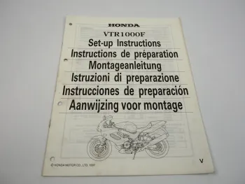 Honda VTR1000F Montageanleitung Set up instructions Instructions de preparation