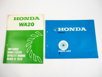 Honda WA20 Wasserpumpe Werkstatthandbuch Ersatzteilliste Shop Manual Parts List
