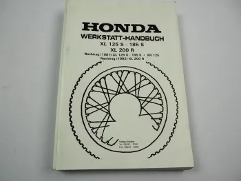 Honda XL125S 185S 200R / XR125 Werkstatthandbuch Reparaturanleitung 1980/82