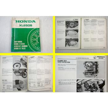 Honda XL250 S Reparaturanleitung Werkstatthandbuch Repair Shop Manual 1978