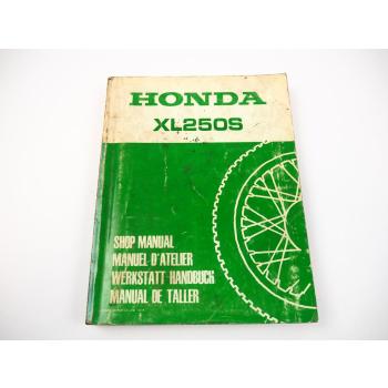 Honda XL250S Modellcode L250S-50 Werkstatthandbuch Shop Manual 1978