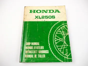 Honda XL250S Modellcode L250S-50 Werkstatthandbuch Shop Manual 1978