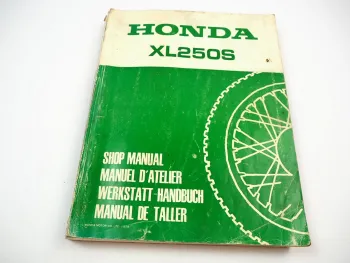 Honda XL250S Reparaturanleitung Werkstatthandbuch Shop Manual 1978