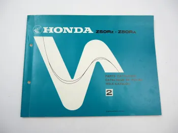 Honda Z50 RZ RA Monkey Motorrad Spare Parts list Ersatzteilliste 1979