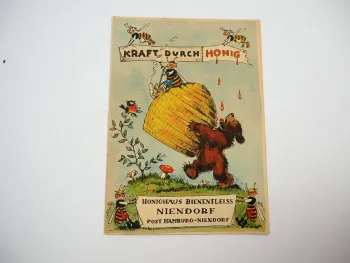 Honighaus Bienenfleiss Hans Kogel Hamburg Niendorf Broschüre Kraft durch Honig