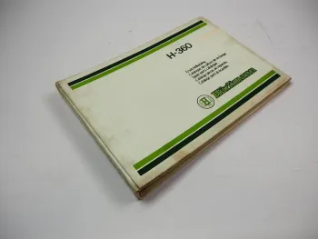 Hürlimann H-360 Schlepper mit Kabine Ersatzteilliste Ersatzteilkatalog 1981