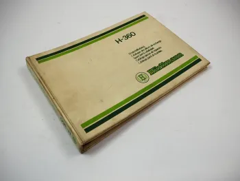Hürlimann H-360 Traktor mit Kabine Ersatzteilliste Ersatzteilkatalog 1981