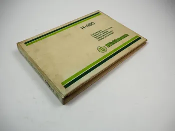 Hürlimann H-480 Schlepper Ersatzteilliste Ersatzteilkatalog 1982