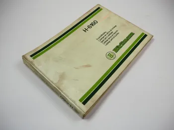 Hürlimann H-6160 Schlepper Ersatzteilliste Ersatzteilkatalog 1981