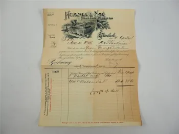Hummel Noe Zigarren Fabriken Wiesloch Rechnung ca. 1908
