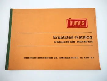 Humus HKS2500L Mulchgerät Ersatzteilliste Ersatzteilkatalog