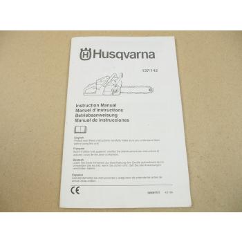 Husqvarna 137 142 Instruction Manual Betriebsanleitung Manuel instructions 2006