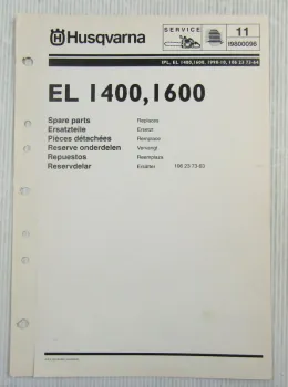 Husqvarna EL 1400 1600 Kettensäge Motorsäge Ersatzteilbild-Katalog Parts List 98