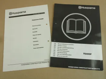 Husqvarna TS400F Steinsäge Parts List Bedienungsanleitung Operators Manual 2007