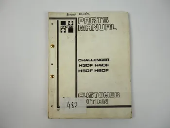 Hyster Challenger H 30 40 50 60 F Parts Manual Ersatzteilliste 1972