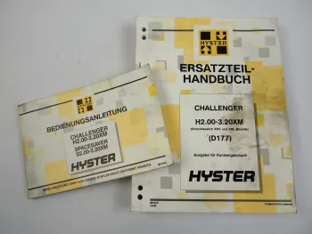 Hyster H2.00-3.20 XM XMX XML Challenger Bedienungsanleitung Ersatzteilliste