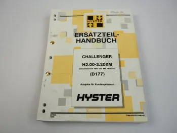 Hyster H2.00-3.20 XM XMX XML Challenger D177 Ersatzteilkatalog 1995