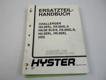 Hyster H3.50 - 5.00XL Challenger Stapler G5 Ersatzteilliste Wartung 1995