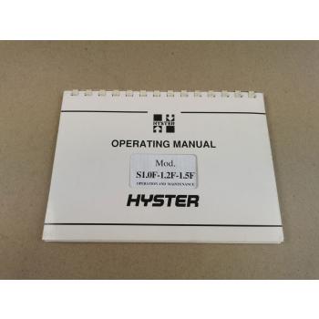 Hyster S1.0F S1.2F S1.5F Operation Maintenance Operating Manual 1996
