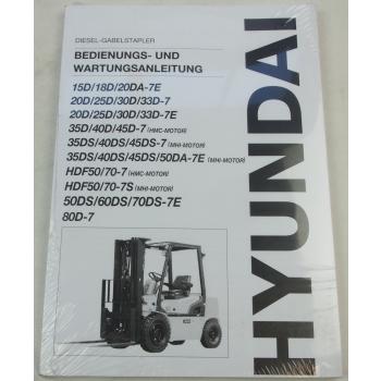 Hyundai 15 18 20 25 30 35 40 45 50 60 70 80 Diesel Stapler Bedienungsanleitung