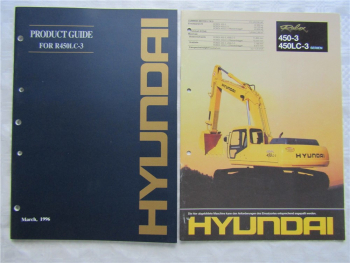 Hyundai Product Guide R450LC-3 und Prospekt 450-3 450LC-3 von 1996