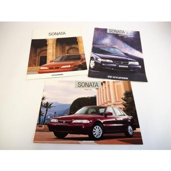 Hyundai Sonata 3x Prospekt Technische Daten Ausstattung 1990er Jahre