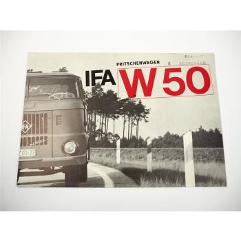 IFA W50L LKW Pritschenwagen Prospekt Ludwigsfelde DDR 1966