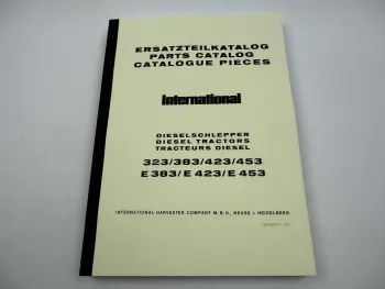 IHC 323 383 423 453 + E Traktor Ersatzteilkatalog Parts Catalog Ersatzteilliste