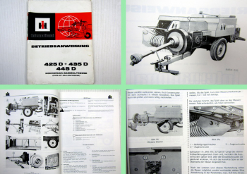 IHC 425D 435D 445D Pick Up Presse Betriebsanleitung 1979 Bedienungsanleitung