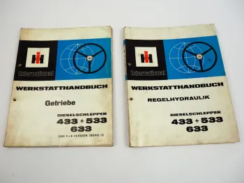 IHC 433 533 633 V + E Schlepper Werkstatthandbuch Getriebe Regelhydraulik 1975