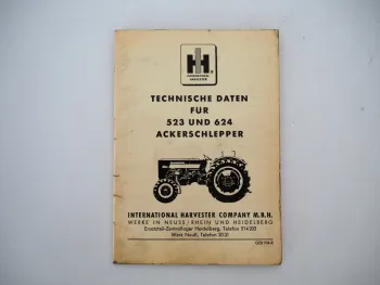 IHC 523 624 Ackerschlepper technische Daten McCormick 1965/66