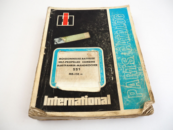 IHC 531 Selbstfahrer Mähdrescher Ersatzteilkatalog Parts Catalog 1976