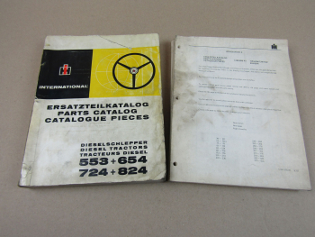 IHC 553 654 724 824 Traktoren Ersatzteilliste Parts Catalog 1972/1973
