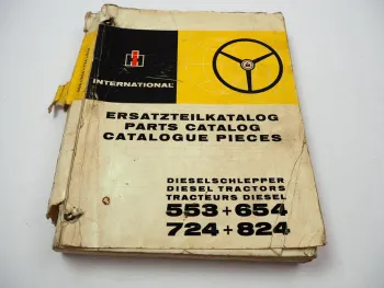 IHC 553 654 724 824 Traktoren Ersatzteilliste Parts Catalog 1972/1973