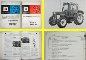 IHC 955 XL + 1055 XL Schlepper Betriebsanleitung 1981 + Richtzeitenliste 1982