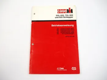 IHC Case 533 633 733 833 933 Traktor Betriebsanleitung Bedienung 1990