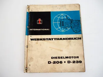 IHC D-206 D-239 4 Zylinder Dieselmotor Werkstatthandbuch 1966 IHC 523 IHC 624