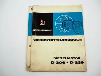 IHC D-206 D-239 4 Zylinder Dieselmotor Werkstatthandbuch 1966 IHC 523 IHC 624