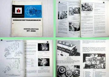 IHC DT-358 Motor für Schlepper H65 530A 1246 Werkstatthandbuch 1974