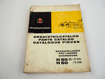 IHC H50B H60 Schaufellader Ersatzteilliste Spare Parts Catalog 1969
