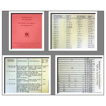 IHC Katalog über Teilenummern - Ersetzungen 1963