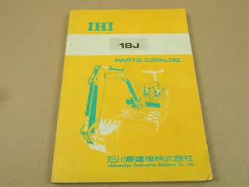 IHI 18J Bagger Ersatzteilliste in englisch Parts List Catalog 1994