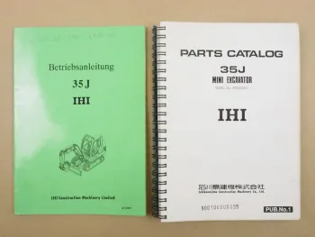 IHI 35 J Betriebsanleitung Wartungsanleitung Ersatzteilliste Parts Catalog 1997