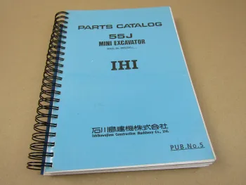 IHI 55J Mini Excavator Parts Catalog Ersatzteilliste Minibagger ab 08003501 -