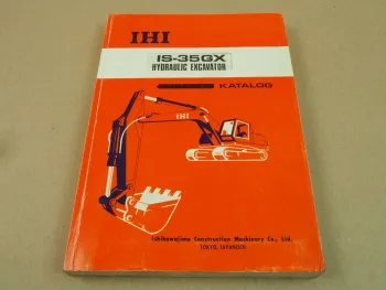 IHI IS-35GX Hydraulik Bagger Ersatzteilliste in englisch Parts List Catalog 1991