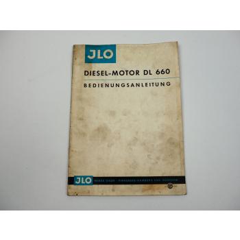 ILO DL660 Zweitakt Dieselmotor Betriebsanleitung Bedienungsanleitung 1961